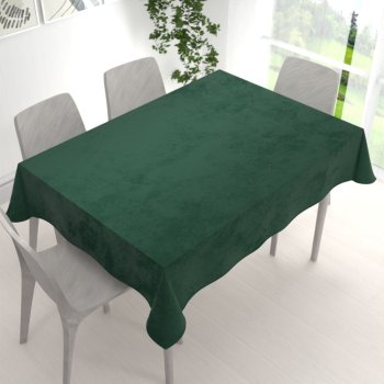 Velký sametový obdélníkový ubrus Velvet Premium SVP-040 Lesní zelená - detail 1 - Biante.cz