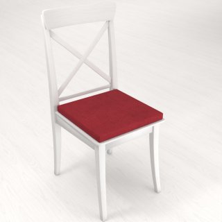 Štvorcový podsedák z imitácie brúsenej kože Alcantara ALC-018 Vínovo červený - 38x38x3 cm - detail 1 - Biante.sk