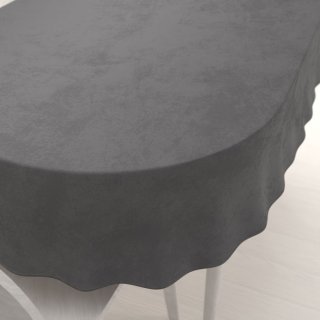 Sametový oválný ubrus Velvet Premium SVP-017 Tmavě šedý - Biante.cz