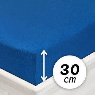 Jersey napínací prostěradlo na vysokou matraci JR-016 Modré - Biante.cz