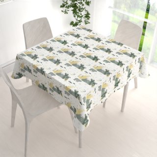 Sametový čtvercový ubrus Tamara TMR-031 Medvědi v horách - detail 1 - Biante.cz Sametový čtvercový ubrus Tamara TMR-031 Medvědi v horách - detail 1 - Biante.cz