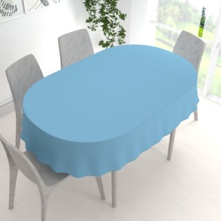 Dekorační oválný ubrus Rongo RG-100 Světle modrý - detail 1 - Biante.cz