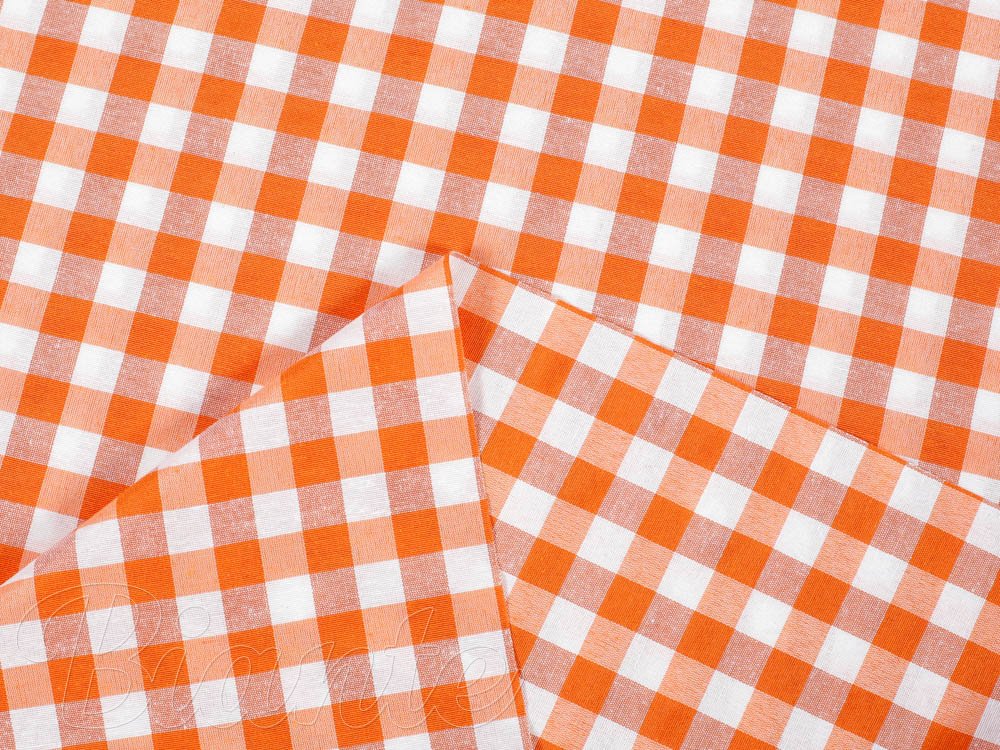 Dekorační látka Rebeka RE-005 Oranžovo-bílá kostka střední - šířka 140 cm - detail 3 - Biante.cz Dekorační látka Rebeka RE-005 Oranžovo-bílá kostka střední - šířka 140 cm - detail 3 - Biante.cz