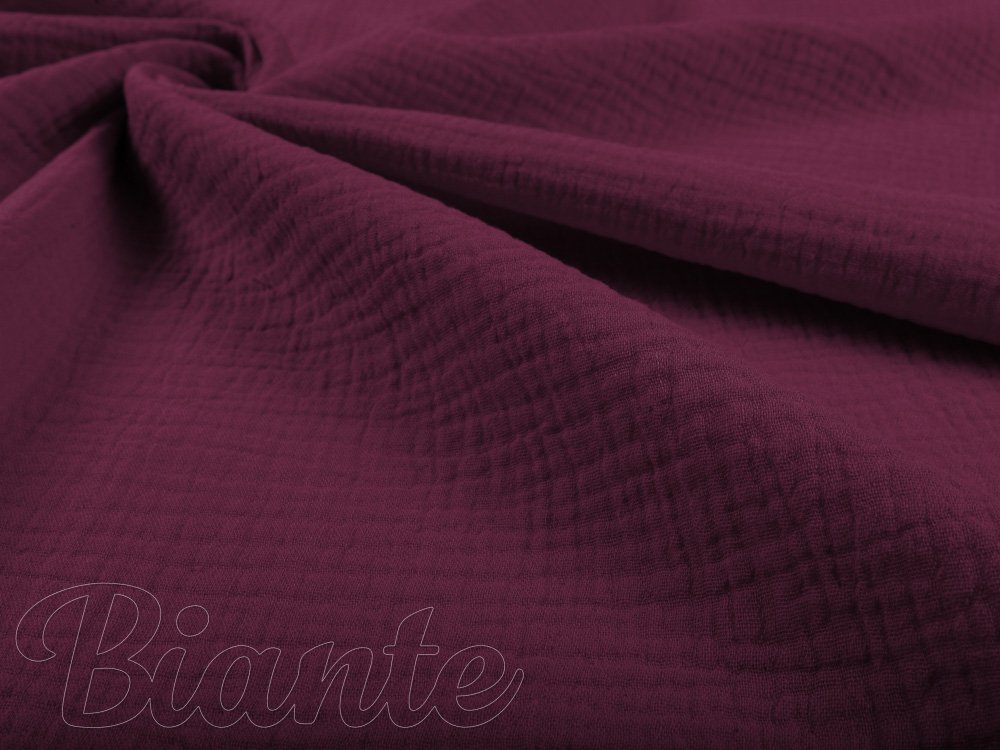 Mušelín dvojitá gázovina MSN-044 Burgundská vínová - metráž šířka 160 cm - detail 6 - Biante.cz Mušelín dvojitá gázovina MSN-044 Burgundská vínová - metráž šířka 160 cm - detail 6 - Biante.cz