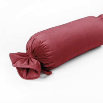 Sametový polštář válec bonbon Velvet Premium SVP-050 Vínově červený - Biante.cz