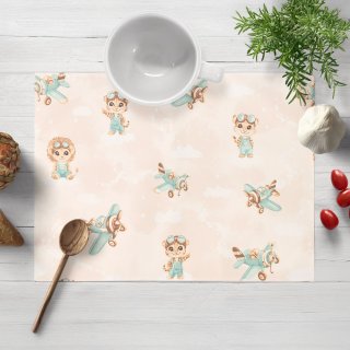 Detské bavlnené prestieranie na stôl Sandra SA-686 Levíčatá s lietadielkami na svetlo béžovom - Biante.sk Detské bavlnené prestieranie na stôl Sandra SA-686 Levíčatá s lietadielkami na svetlo béžovom - Biante.sk