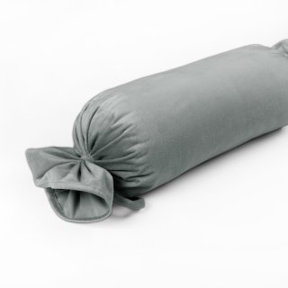 Sametový polštář válec bonbon Velvet Premium SVP-046 Světle šedý - Biante.cz