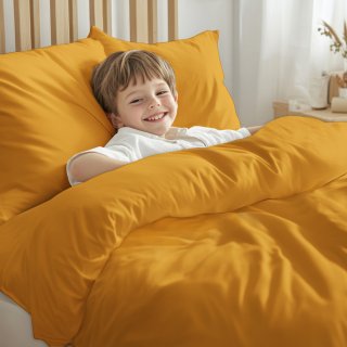 Dětské bavlněné povlečení do postýlky Moni MO-064 Hořčicové - detail 1 - Biante.cz