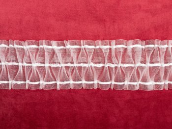 Řasící stuha RS-016 mašličky - šířka 7,5 cm - řasení 1:2 - Biante.cz