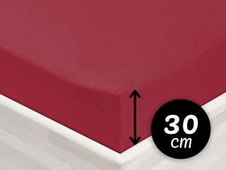 Jersey napínacie prestieradlo na vysoký matrac JR-010 Vínové - Biante.sk Jersey napínacie prestieradlo na vysoký matrac JR-010 Vínové - Biante.sk