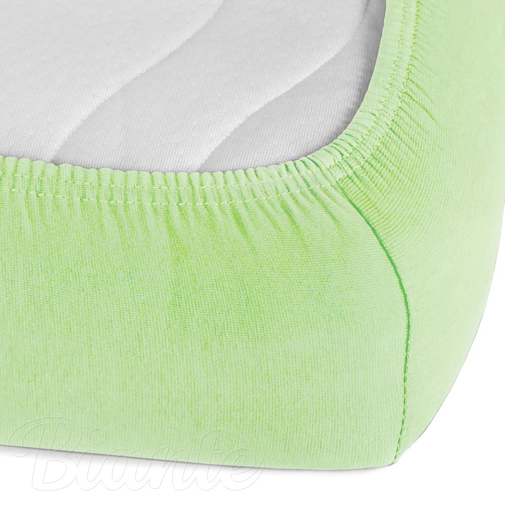 Dětské jersey napínací prostěradlo do postýlky JR-018 Pastelově zelené - detail 2 - Biante.cz