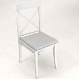 Štvorcový podsedák BKR-501 Svetlo sivý - 38x38x3 cm - detail 1 - Biante.sk