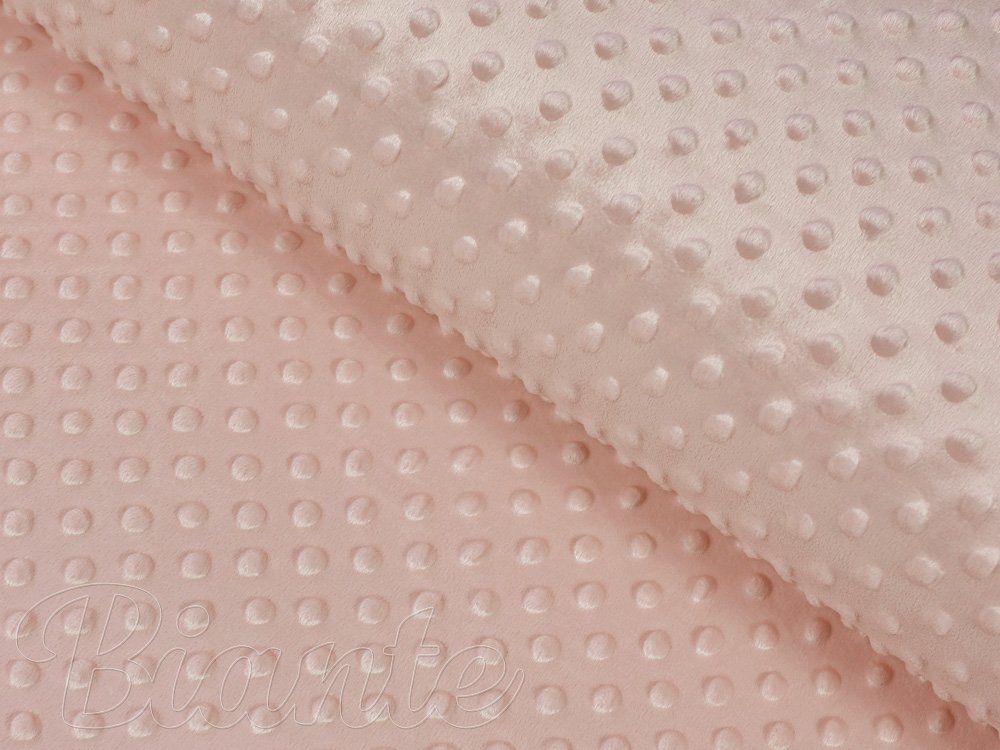 Dětská látka Minky 3D puntíky MKP-024 Tmavě béžová - šířka 150 cm - Biante.cz