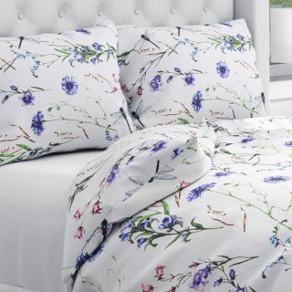 Bavlněné ložní povlečení Sandra SA-429 Luční kvítí s vážkami - Biante.cz Bavlněné ložní povlečení Sandra SA-429 Luční kvítí s vážkami - Biante.cz