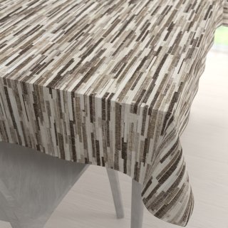 Dekorační obdélníkový ubrus Leona LN-176 Hnědo-béžové proužky - Biante.cz