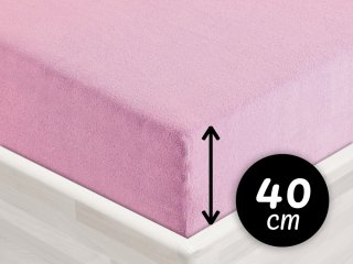 Froté napínacie prestieradlo na extra vysoký matrac FR-008 Ružová lila - Biante.sk Froté napínacie prestieradlo na extra vysoký matrac FR-008 Ružová lila - Biante.sk