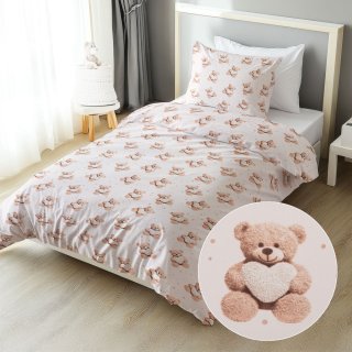 Dětské bavlněné ložní povlečení Sandra SA-721 Medvídci se srdíčky na pudrově růžovém - Biante.cz Dětské bavlněné ložní povlečení Sandra SA-721 Medvídci se srdíčky na pudrově růžovém - Biante.cz