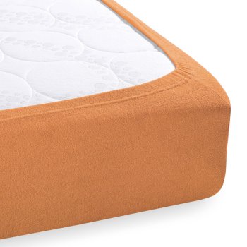 Froté napínací prostěradlo na vysokou matraci FR-022 Okrové - detail 1 - Biante.cz Froté napínací prostěradlo na vysokou matraci FR-022 Okrové - detail 1 - Biante.cz