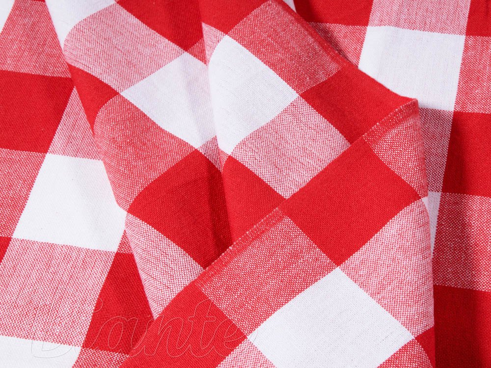 Bavlněná látka Olivia OL-016 Červeno-bílá kostka velká - šířka 150 cm - detail 2 - Biante.cz Bavlněná látka Olivia OL-016 Červeno-bílá kostka velká - šířka 150 cm - detail 2 - Biante.cz