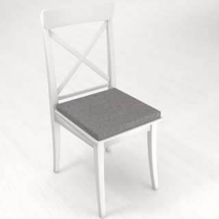 Čtvercový podsedák BKT-551 Šedý režný - 38x38x3 cm - detail 1 - Biante.cz