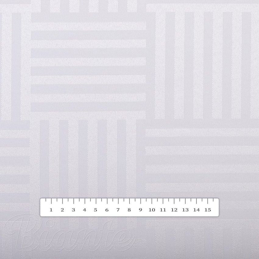 Dekorační látka Monako PM-124 Pruhovaná šachovnice bílá - šířka 320 cm - detail 6 - Biante.cz