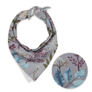 Bavlněný šátek Sandra SA-621 Podzimní větvičky na modrošedém - Biante.cz