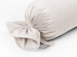Zamatový vankúš valec bonbon Velvet Prémium SVP-024 Krémovo biely - detail 1 - Biante.sk Zamatový vankúš valec bonbon Velvet Prémium SVP-024 Krémovo biely - detail 1 - Biante.sk