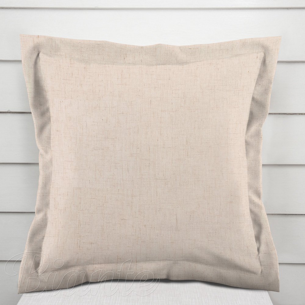 Dekorační povlak na polštář s lemem PM-128 Přírodní režná - Biante.cz