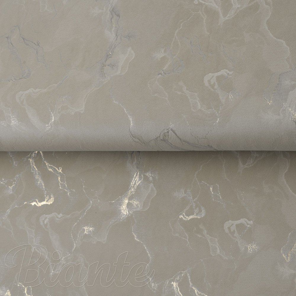 Sametová látka Isabela IBL-019 Zlatý/kouřový mramor na šedobéžovém - šířka 280 cm - detail 3 - Biante.cz