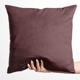 Sametový povlak na polštář Velvet Premium SVP-019 Hnědofialový - Biante.cz