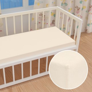 Dětské jersey napínací prostěradlo do postýlky JR-002 Smetanové - Biante.cz