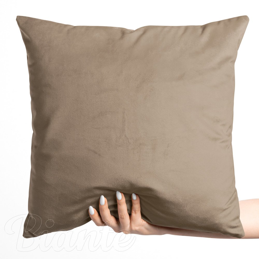 Sametový povlak na polštář Velvet Premium SVP-034 Kávově hnědý - Biante.cz