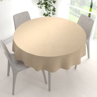 Velký sametový kulatý ubrus Velvet Premium SVP-045 Kávově béžový - detail 1 - Biante.cz