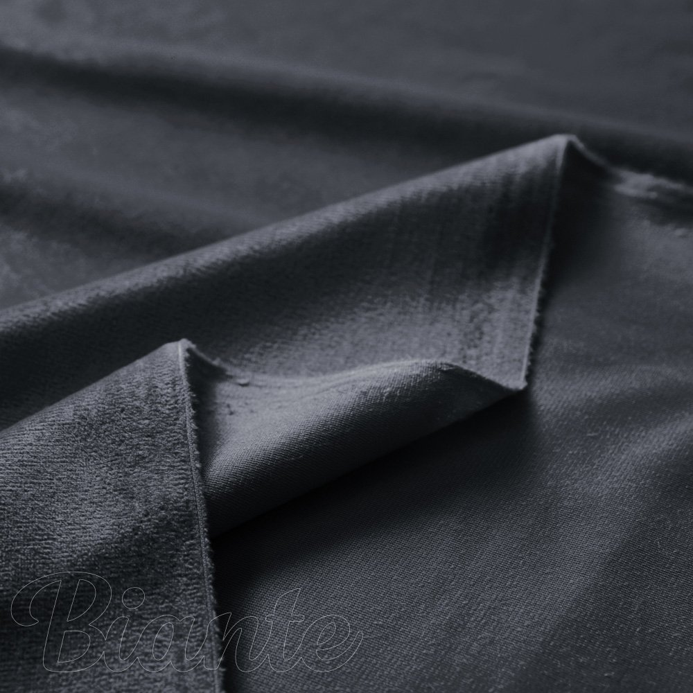 Zamatová látka Velvet Prémium SVP-004 Antracitovo sivá - šírka 280 cm - detail 5 - Biante.sk