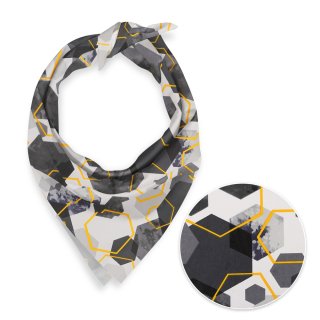 Bavlněný šátek Sandra SA-568 Šedo-modrofialové mramorové hexagony na bílém - Biante.cz Bavlněný šátek Sandra SA-568 Šedo-modrofialové mramorové hexagony na bílém - Biante.cz