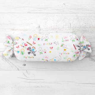 Dětský polštář válec bonbon Sandra SA-041 Barevné omalovánky - Biante.cz Dětský polštář válec bonbon Sandra SA-041 Barevné omalovánky - Biante.cz
