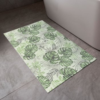 Kúpeľňová penová rohož / predložka PRO-046 Zelené tropické listy - metráž šírka 65 cm - detail 1 - Biante.sk
