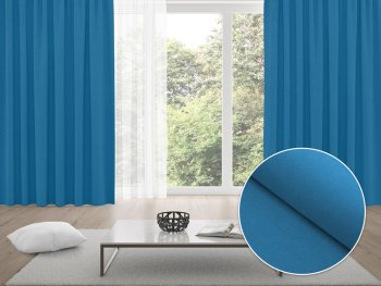 Zatemňovací záves Blackout BKU-122 Modrý - šírka 140 cm - Biante.sk