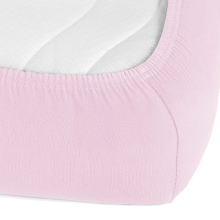 Jersey napínacie prestieradlo JR-032 Púdrovo ružová - detail 1 - Biante.sk