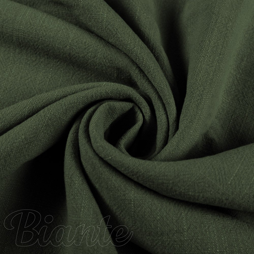 Lněná látka LEN-020 Khaki zelená - metráž šířka 140 cm - Biante.cz