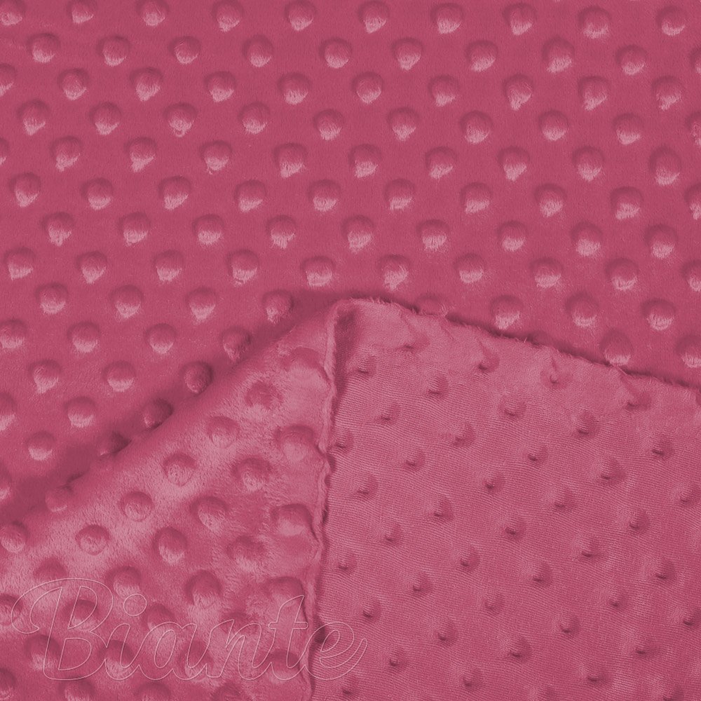 Dětská látka Minky TOP 3D puntíky MKP-057 Ostružinová - šířka 170 cm - detail 3 - Biante.cz