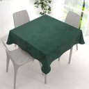 Sametový čtvercový ubrus Velvet Premium SVP-044 Lesní zelená - detail 1 - Biante.cz