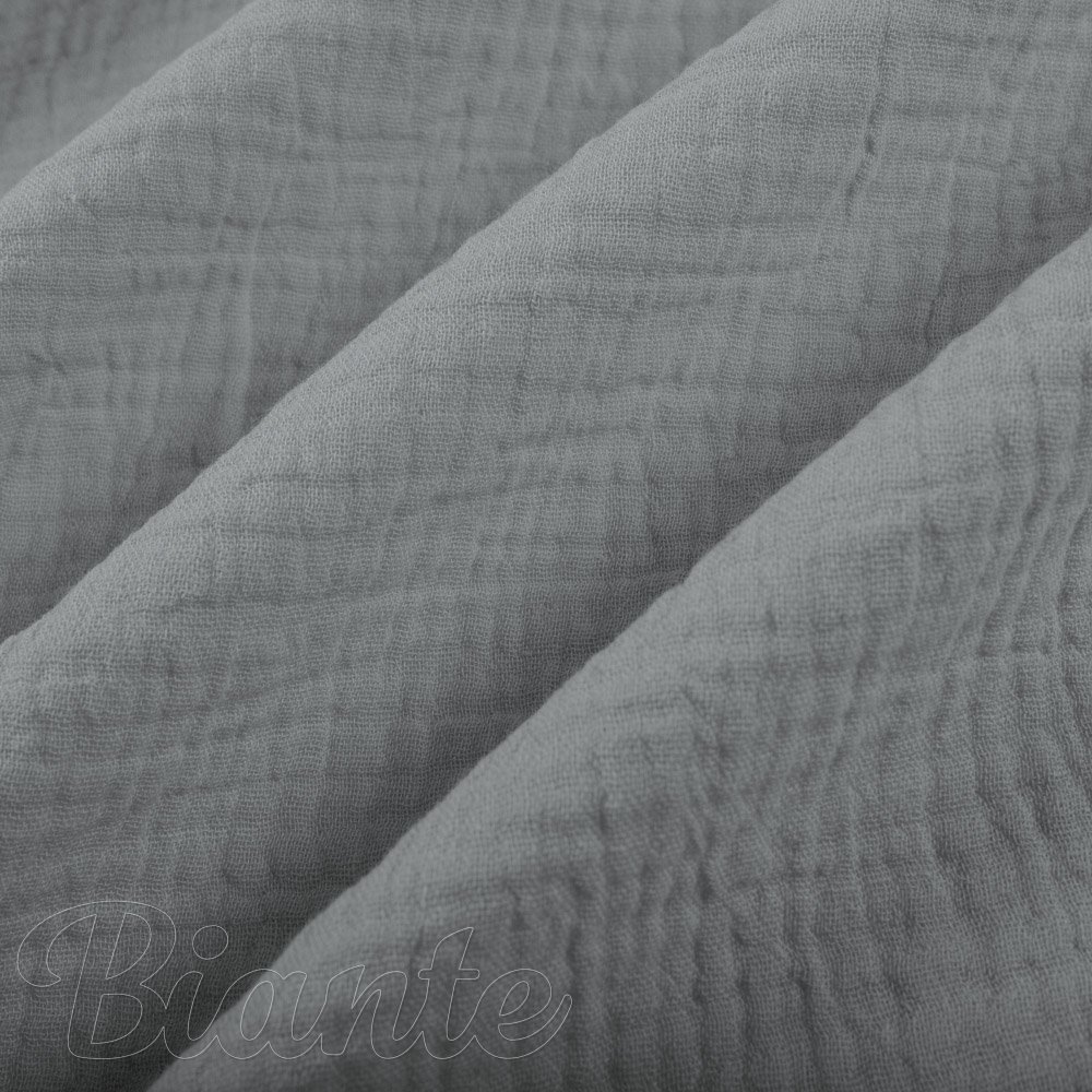 Mušelín dvojitá gázovina MSN-062 Šedá - metráž šířka 140 cm - detail 7 - Biante.cz