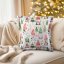 Vánoční bavlněný povlak na polštář s lemem Sandra SA-404 Skřítci a stromečky - detail 1 - Biante.cz