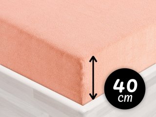 Froté napínacie prestieradlo na extra vysoký matrac FR-005 Svetlo broskyňové - Biante.sk Froté napínacie prestieradlo na extra vysoký matrac FR-005 Svetlo broskyňové - Biante.sk