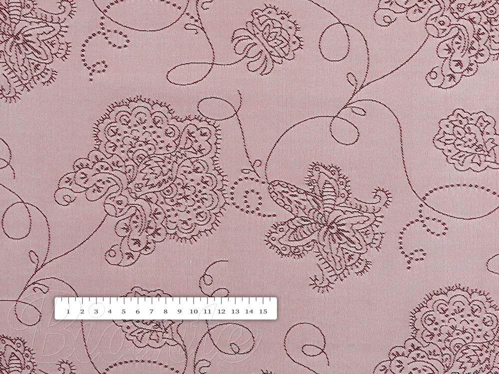 Teflonová látka na ubrusy TF-077 Květované ornamenty na starorůžovém - šířka 170 cm - detail 5 - Biante.cz Teflonová látka na ubrusy TF-077 Květované ornamenty na starorůžovém - šířka 170 cm - detail 5 - Biante.cz