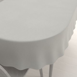 Dekorační oválný ubrus BKU-101 Světle šedý - Biante.cz Dekorační oválný ubrus BKU-101 Světle šedý - Biante.cz