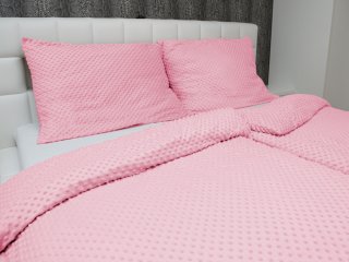 Hřejivé ložní povlečení Minky 3D puntíky MKP-035 Světle růžové - detail 1 - Biante.cz Hřejivé ložní povlečení Minky 3D puntíky MKP-035 Světle růžové - detail 1 - Biante.cz