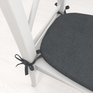 Oblý podsedák z imitácie brúsenej kože Alcantara ALC-016 Antracitovo sivý - 39x37x3 cm - detail 1 - Biante.sk