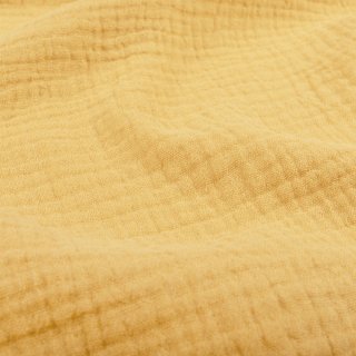 Mušelín dvojitá gázovina MSN-059 Světle žlutooranžová - metráž šířka 140 cm - detail 1 - Biante.cz